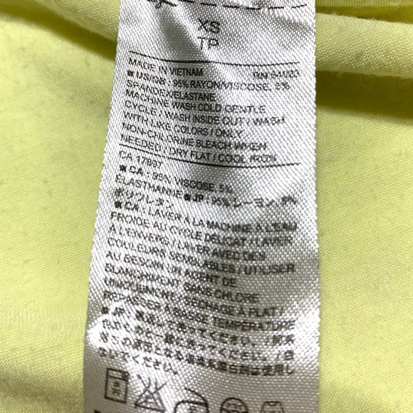 Banana Republic Light Yellow Batwing Sleeves Top XS - Picture 6 of 9